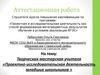 Аттестационная работа. Творческая мастерская учителя «Проектно-исследовательская деятельность младших школьников»
