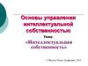 Основы управления интеллектуальной собственностью