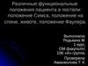 Различные положения пациента в постели: положение Симса, на спине, на животе, Фаулера