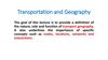 Transportation and Geography