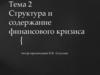 Структура и содержание финансового кризиса
