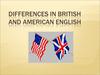 Differences in British and American English