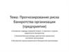 Прогнозирование риска банкротства организации (предприятия)