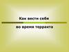 Правила поведения во время терракта
