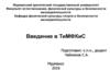 Введение в ТиМФКиС