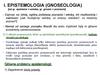 Epistemologia (gnoseologia). (1)