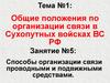 Общие положения по организации связи в сухопутных войсках. Организация связи проводными и подвижными средствами. (Тема 1.5)
