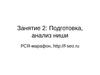 Подготовка, анализ ниши