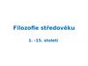 Filozofe středověku 1. -15. století