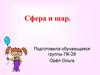 Сфера и шар