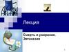 Смерть и умирание. Эвтаназия