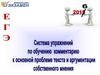 ЕГЭ. Система упражнений  по обучению комментарию к основной проблеме текста и аргументации собственного мнения