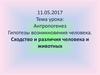 Антропогенез. Гипотезы возникновения человека. Сходство и различия человека и животных