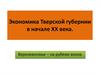 Экономика Тверской губернии в начале XX века. Верхневолжье – на рубеже веков