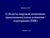 Субъекты мировой экономики. Транснациональные компании, корпорации (ТНК)