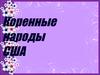 Индейцы. Коренные народы США