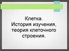 Клетка. История изучения, теория клеточного строения