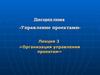 Тема 3. Организация управления проектом
