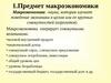Предмет макроэкономики