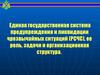 Единая государственная система предупреждения и ликвидации чрезвычайных ситуаций