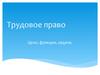 Трудовое право. Цели, функции, задачи