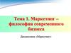 Маркетинг – философия современного бизнеса