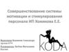 Совершенствование системы мотивации и стимулирования персонала ИП Хомякова Е.Е