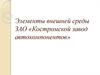 Элементы внешней среды ЗАО «Костромской завод автокомпонентов»