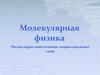 Молекулярная физика. Молекулярно-кинетическая теория идеальных газов