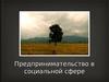 Предпринимательство в социальной сфере