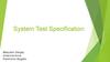 System Test Specification