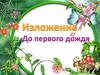 Изложение. До первого дождя