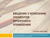 Введение в компанию элементов проектного управления