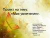 Проект на тему: «Мои увлечения»