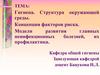 Гигиена. Структура окружающей среды. Концепция факторов риска. Модели развития главных неинфекционных болезней, их профилактика