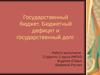 Государственный бюджет. Бюджетный дефицит и государственный долг