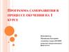 Программа саморазвития в процессе обучения на 1 курсе. Михайлова
