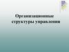 Организационные структуры управления