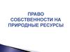 Право собственности на природные ресурсы