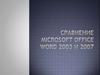 Сравнение Microsoft Office Word 2003 и 2007