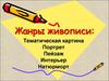 Жанры живописи: тематическая картина, портрет, пейзаж, интерьер, натюрморт