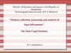 Modern collection, processing and analysis of legal information. The state legal statistics