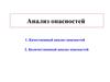 Анализ опасностей