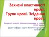 Захисні властивості крові. Групи крові. Зсідання крові