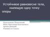 Устойчивое равновесие тела, имеющую одну точку опоры