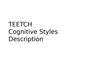Teetch Cognitive Styles Rus