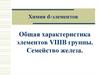 Характеристика элементов VIII-В группы. Семейство железа