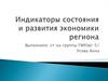 Индикаторы состояния и развития экономики региона