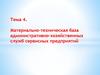 Материально-техническая база административно-хозяйственных служб сервисных предприятий