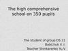 The high comprehensive school on 350 pupils